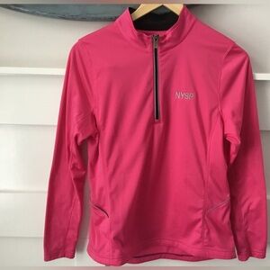 Pink Women’s Size Medium Quarter-Zip New York State Police Logo Pickleball zip